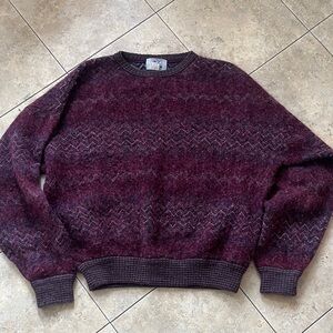 Knit Sweater Chevron Pattern